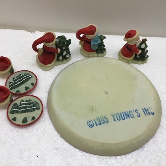 Vintage Small Handmade Santa Tea Set for Christmas Decorating Holiday Home Kitch - Picture 2 of 4